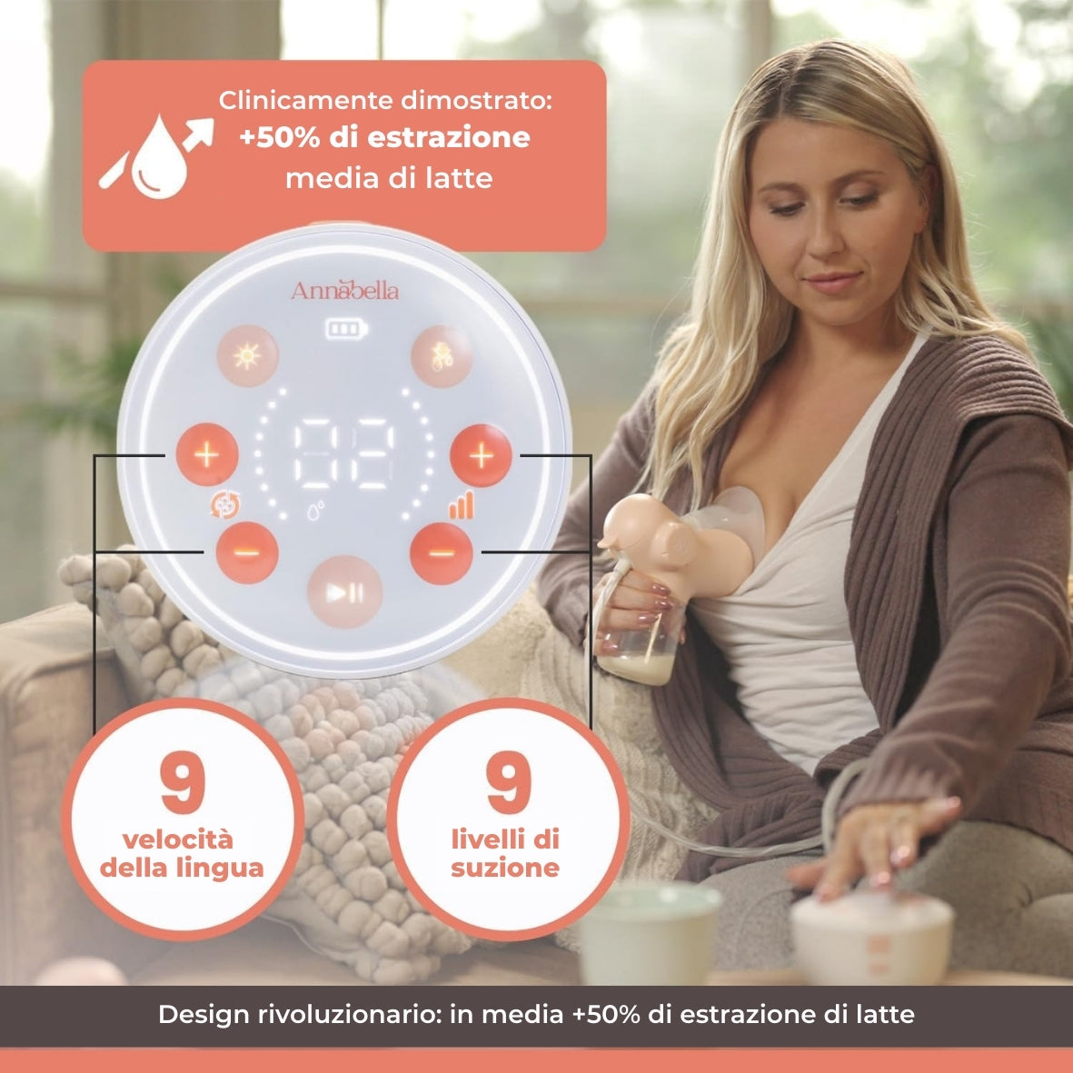 Tiralatte doppio Annabella – vestibilità 18–24 mm + reggiseno in omaggio